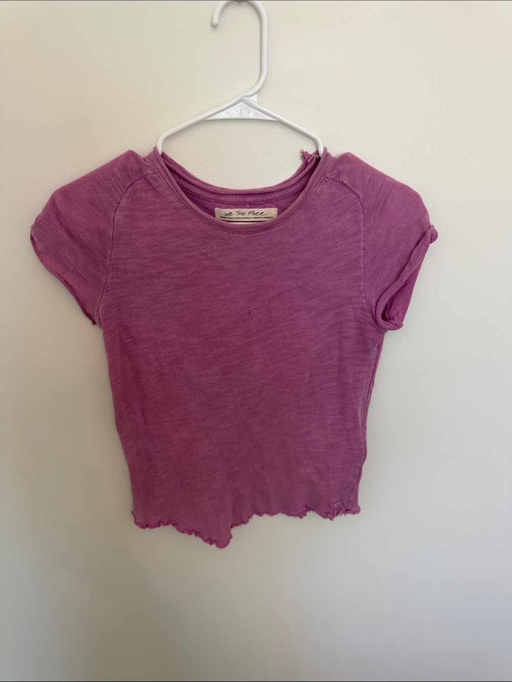 Free People Mauve Short Sleeve Crew Tee
